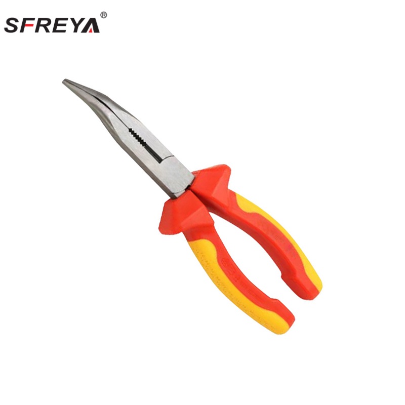 insulated bent nose pliers